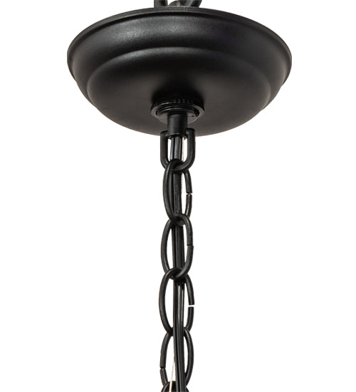 Meyda Lighting Wildlife at Pine Lake 10" 3-Light Textured Black Pendant Light With Ambra Siena Idalight Shade