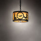 Meyda Lighting Wildlife at Pine Lake 10" 3-Light Textured Black Pendant Light With Ambra Siena Idalight Shade