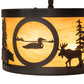 Meyda Lighting Wildlife at Pine Lake 10" 3-Light Textured Black Pendant Light With Ambra Siena Idalight Shade