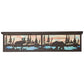 Meyda Lighting Wildlife at Pine Lake 36" 8-Light Timeless Bronze Flush Mount Light With Multi-Colored Shade Glass