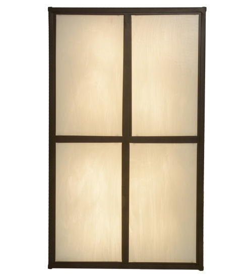 Meyda Lighting Wildlife at Pine Lake 36" 8-Light Timeless Bronze Flush Mount Light With Multi-Colored Shade Glass