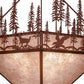 Meyda Lighting Wildlife at Pine Lake 60" 9-Light Rust Inverted Pendant Light With Silver Mica Shade Glass