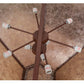 Meyda Lighting Wildlife at Pine Lake 60" 9-Light Rust Inverted Pendant Light With Silver Mica Shade Glass