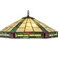 Meyda Lighting Wilkenson 20" 3-Light Mahogany Bronze Pendant Light With Multi-Colored Stained Shade Glass