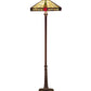 Meyda Lighting Wilkenson 65" 2-Light Mahogany Bronze Floor Lamp With Multi-Colored Stained Shade Glass