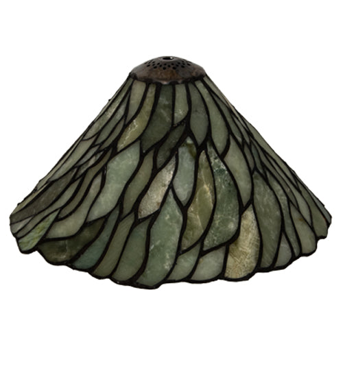Meyda Lighting Willow 12" Green & Ivory Jadestone Shade