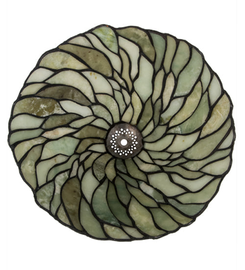 Meyda Lighting Willow 12" Green & Ivory Jadestone Shade
