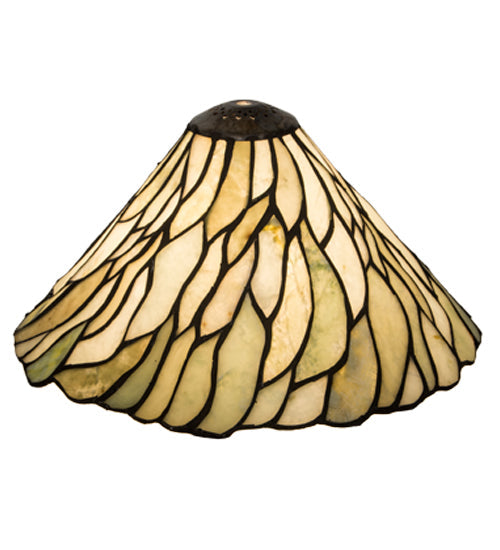 Meyda Lighting Willow 12" Green & Ivory Jadestone Shade