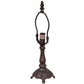 Meyda Lighting Willow 13" Mahogany Bronze Mini Table Lamp With Green Jadestone Shade Glass