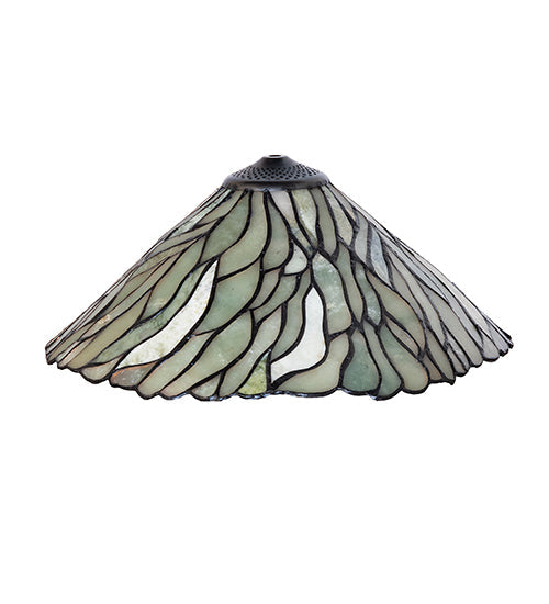 Meyda Lighting Willow 16" Green & Beige Jadestone Shade