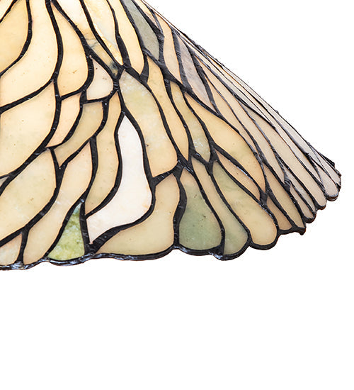 Meyda Lighting Willow 16" Green & Beige Jadestone Shade