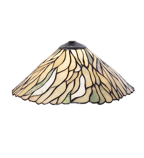 Meyda Lighting Willow 16" Green & Beige Jadestone Shade