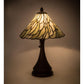 Meyda Lighting Willow 18" Mahogany Bronze Table Lamp With Green Jadestone Shade Glass