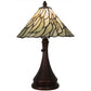 Meyda Lighting Willow 18" Mahogany Bronze Table Lamp With Green Jadestone Shade Glass