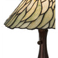 Meyda Lighting Willow 18" Mahogany Bronze Table Lamp With Green Jadestone Shade Glass