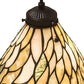 Meyda Lighting Willow 195418 8" Textured Black Mini Pendant Light With Green & Beige Jadestone Shade