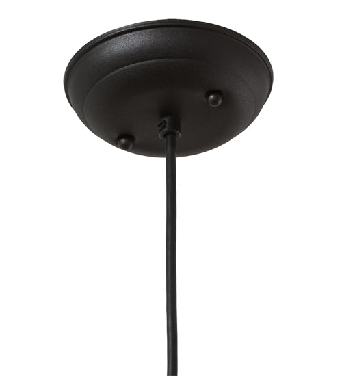 Meyda Lighting Willow 195418 8" Textured Black Mini Pendant Light With Green & Beige Jadestone Shade