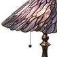 Meyda Lighting Willow 21" 2-Light Mahogany Bronze Table Lamp With Blue & Violet Jadestone Shade