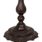 Meyda Lighting Willow 21" 2-Light Mahogany Bronze Table Lamp With Blue & Violet Jadestone Shade