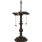 Meyda Lighting Willow 21" 2-Light Mahogany Bronze Table Lamp With Blue & Violet Jadestone Shade