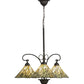 Meyda Lighting Willow 30" 3-Light Mahogany Bronze Chandelier With Moss Green and Ivory Jadestone Shade