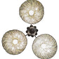 Meyda Lighting Willow 30" 3-Light Mahogany Bronze Chandelier With Moss Green and Ivory Jadestone Shade