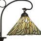 Meyda Lighting Willow 30" 3-Light Mahogany Bronze Chandelier With Moss Green and Ivory Jadestone Shade
