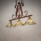 Meyda Lighting Willow 46" 3-Light Rust Island Pendant Light With Moss Green And Ivory Jadestone Shade