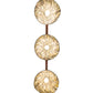 Meyda Lighting Willow 46" 3-Light Rust Island Pendant Light With Moss Green And Ivory Jadestone Shade