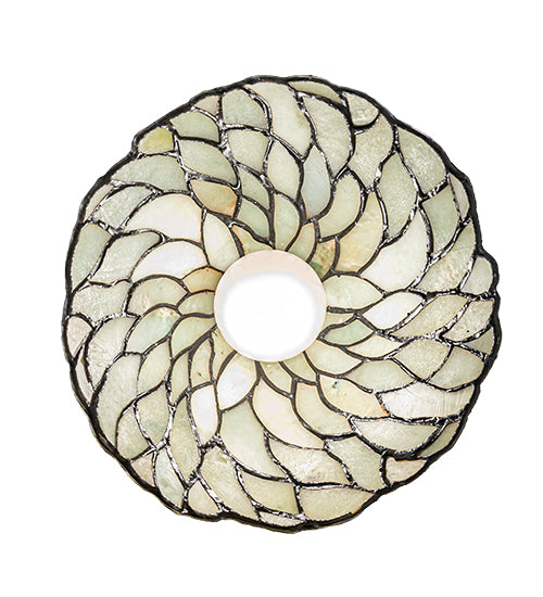 Meyda Lighting Willow 50863 8" Mahogany Bronze Mini Pendant Light With Green & Beige Jadestone Shade