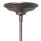 Meyda Lighting Willow 50863 8" Mahogany Bronze Mini Pendant Light With Green & Beige Jadestone Shade
