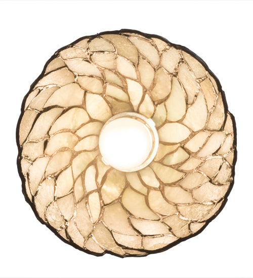 Meyda Lighting Willow 8" Black Mini Pendant Light With Green & Beige Jadestone Shade