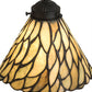 Meyda Lighting Willow 8" Black Mini Pendant Light With Green & Beige Jadestone Shade