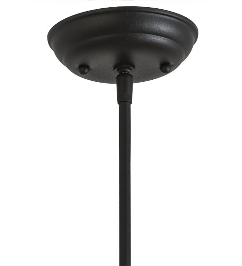 Meyda Lighting Willow 8" Black Mini Pendant Light With Green & Beige Jadestone Shade
