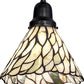 Meyda Lighting Willow 8" Craftsman Brown Mini Pendant Light With Green & Beige Jadestone Shade