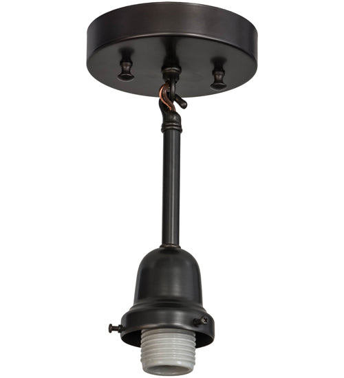 Meyda Lighting Willow 8" Craftsman Brown Mini Pendant Light With Green & Beige Jadestone Shade