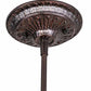 Meyda Lighting Willow 8" Mahogany Bronze Mini Pendant Light With Multi-Colored Jadestone Shade