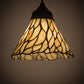 Meyda Lighting Willow 8" Textured Black Mini Pendant Light With Green & Beige Jadestone Shade
