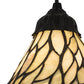 Meyda Lighting Willow 8" Textured Black Mini Pendant Light With Green & Beige Jadestone Shade
