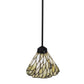 Meyda Lighting Willow 8" Textured Black Mini Pendant Light With Multi-Colored Jadestone Shade