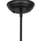 Meyda Lighting Willow 8" Textured Black Mini Pendant Light With Multi-Colored Jadestone Shade