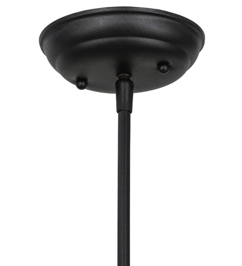 Meyda Lighting Willow 8" Textured Black Mini Pendant Light With Multi-Colored Jadestone Shade