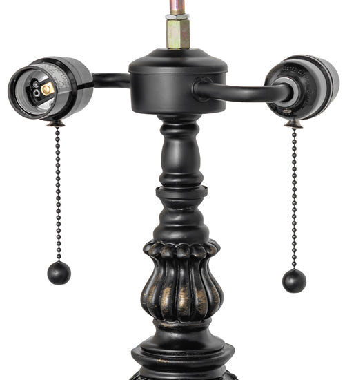 Meyda Lighting Willow Branch 25" 2-Light Mahogany Bronze "S" Cluster Table Lamp Base