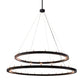 Meyda Lighting Willowbend 120" 36-Light Textured Black Loxley Pendant Light