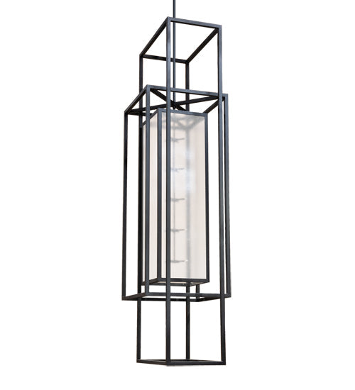 Meyda Lighting Willowbend 59" 20-Light Black Textured Kitzi Pendant Light With Rainstone Idalight Shade