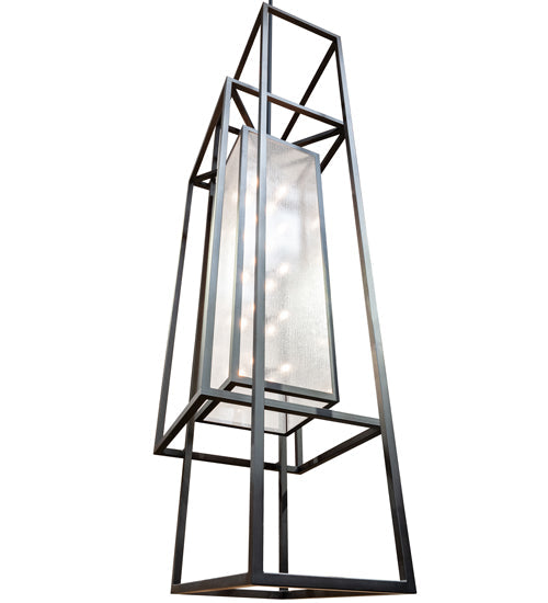 Meyda Lighting Willowbend 59" 20-Light Black Textured Kitzi Pendant Light With Rainstone Idalight Shade