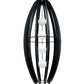 Meyda Lighting Willowbend 72" 16-Light Textured Black Zeppelin Pendant Light With White Statuario Idalight Shade