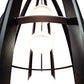 Meyda Lighting Willowbend 72" 16-Light Textured Black Zeppelin Pendant Light With White Statuario Idalight Shade