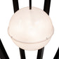 Meyda Lighting Willowbend 72" 16-Light Textured Black Zeppelin Pendant Light With White Statuario Idalight Shade