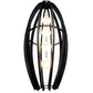Meyda Lighting Willowbend 72" 16-Light Textured Black Zeppelin Pendant Light With White Statuario Idalight Shade
